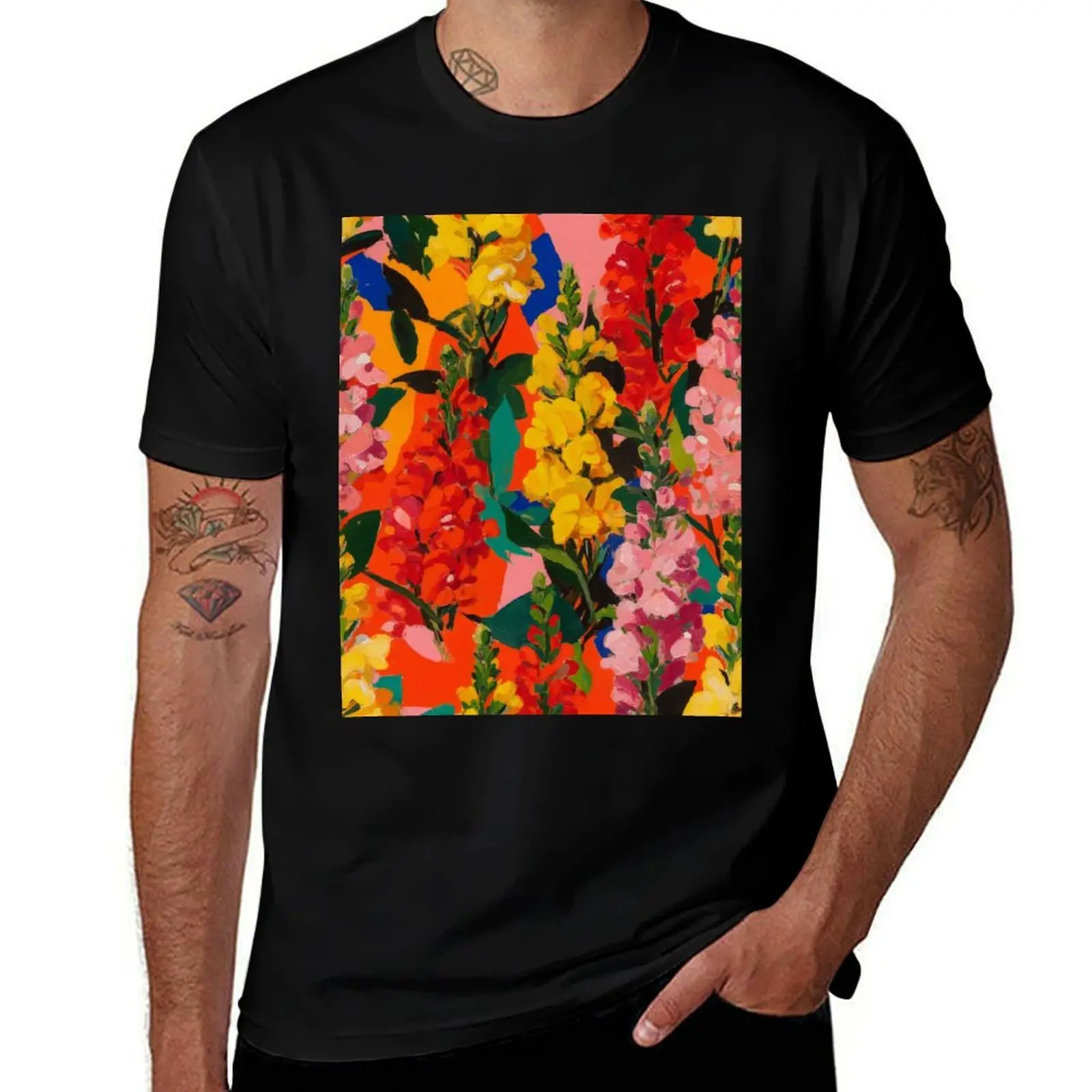 

Tropical Colorful Hawaiian Snapdragon Still Life T-Shirt sports fans plus sizes vintage clothes vintage t shirt men
