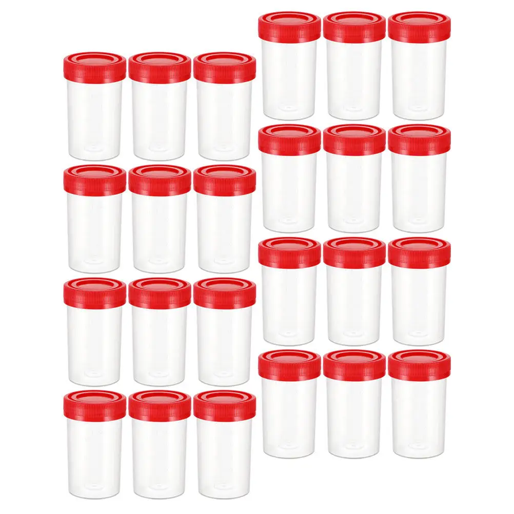 

50 шт. медицинских контейнеров для сбора образцов мочи, герметичные емкости для анализа мочи и кала в лаборатории