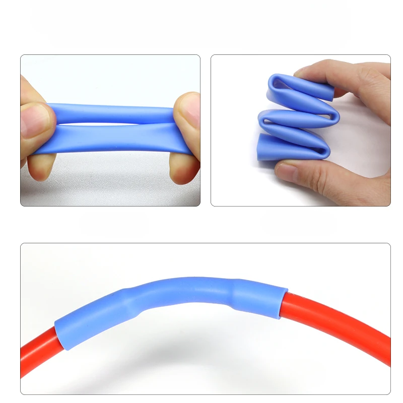 Tube thermorétractable en Silicone 1.7:1, 0.8mm ~ 30mm, manchon de câble Flexible isolé haute température, protecteur d'enveloppe de fil souple pour bricolage 2500V