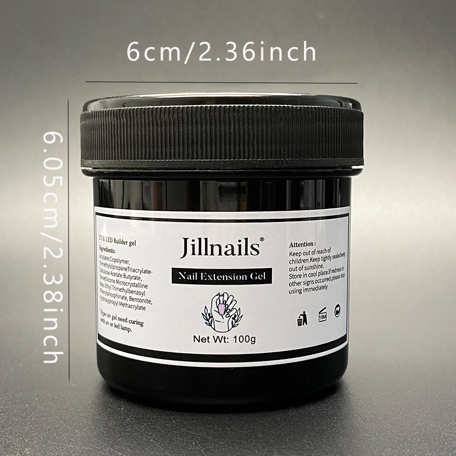 جل أظافر Jillnails 100G نيون منشئ أخضر برتقالي أحمر جل تسوية ذاتي المستوى طلاء أظافر 100 جرام/3.527fl.oz.e