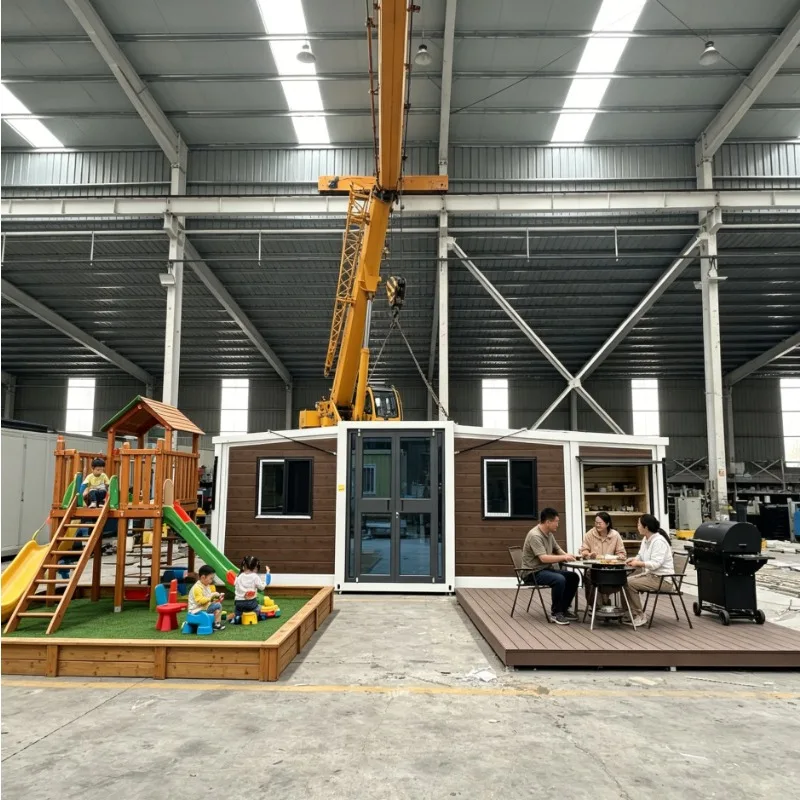 Quick Assembly Expandable Container House 20ft 40ft Portable Prefab Home Foldable Mobile Villa with Kitchen Bathroom CE