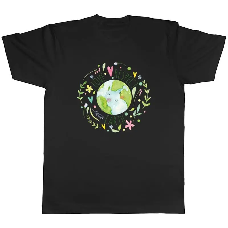 Love Respect Earth Mens TShirt Climate Change Global Warming Unisex Tee Gift