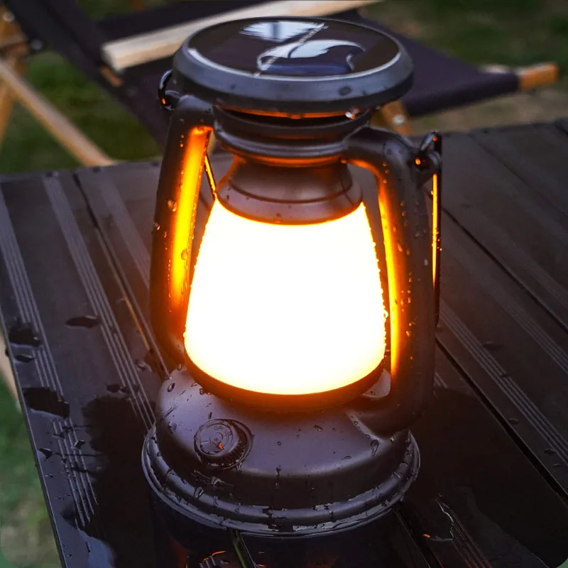 Charging Decoration Retro Horse Light Camping Atmosphere Portable Led Desk Lamp For Outdoor Bar  Light Table Lantern Home Decor