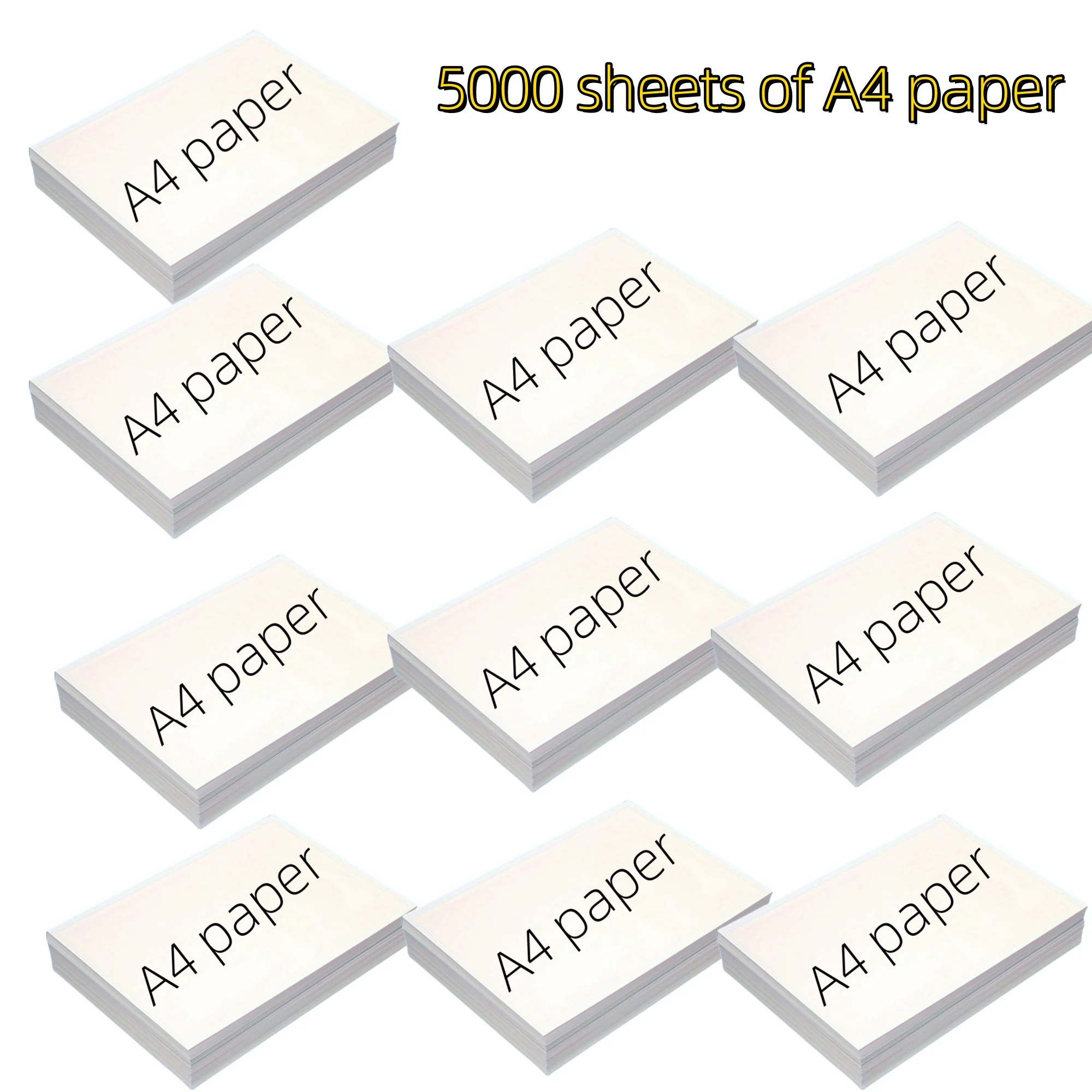 5000pcs white Printable Vinyl Sticker Paper A4 Printing Paper For Office Inkjet Printer DIY Label Sticker Self Adhesive Paper