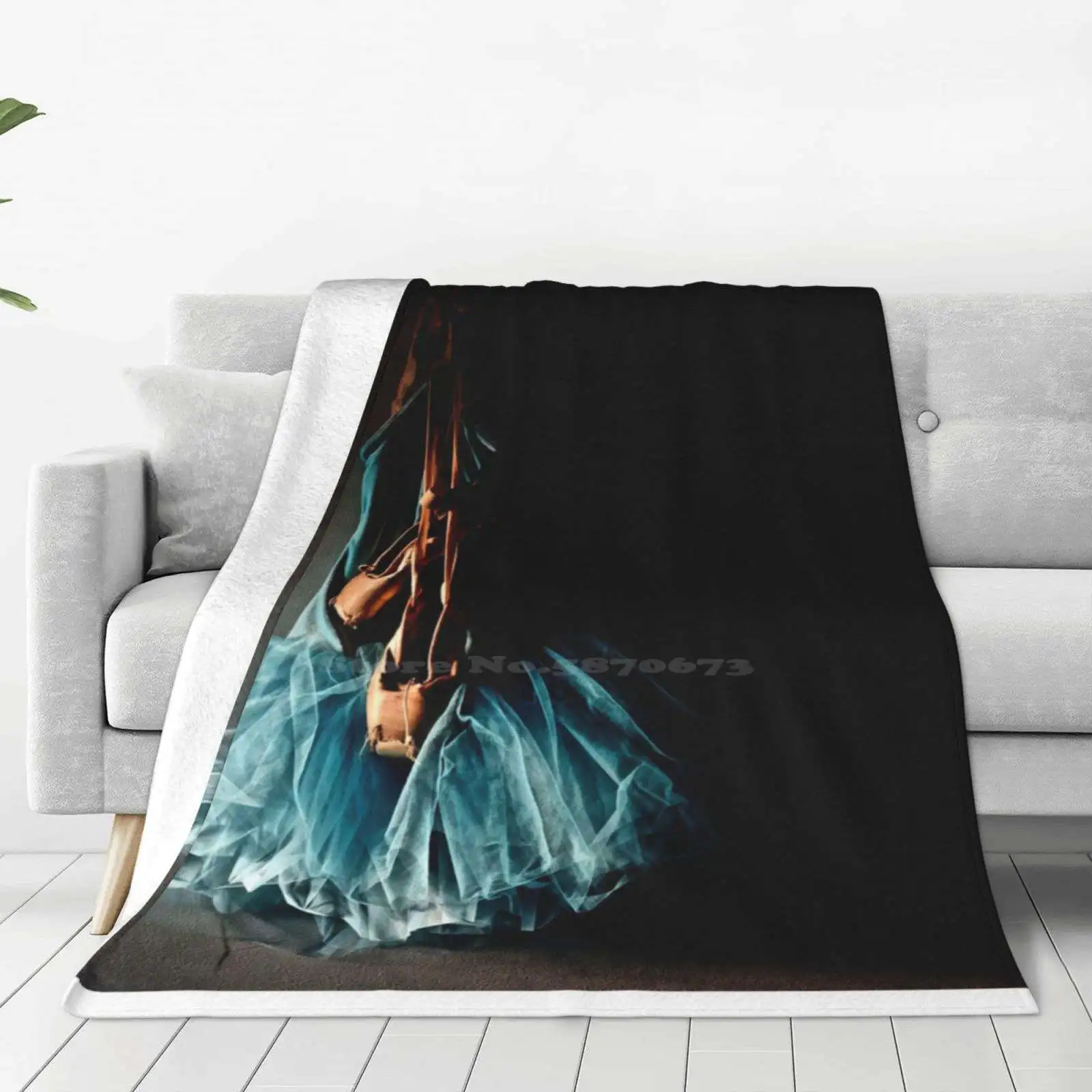 Dramatic Ballet Tutu On Old Wall New Selling Custom Print Flannel Soft Blanket Old Ballet Dramatic Dance Classical Theater Fine