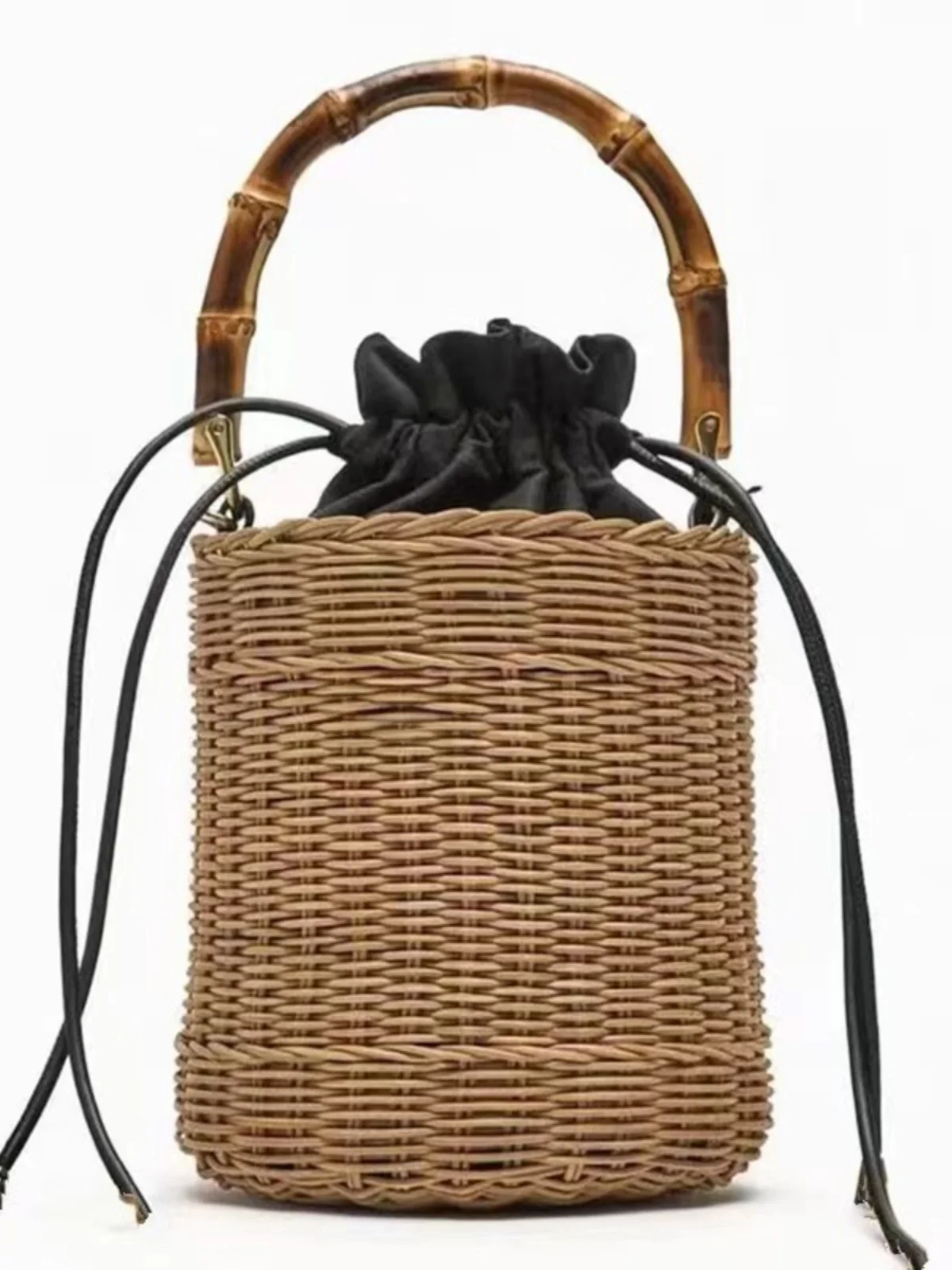 

Handwoven Bamboo Node St Cylinder Summer New Handbag Single oulder Bag Faionable Buet ape Handbag for Casual Use