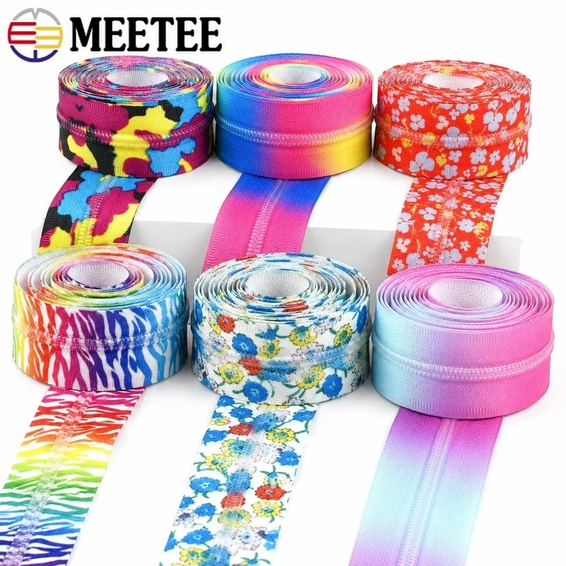 3-10M 5# Colorful Nylon Coil Zipper Tape Continuous Chain for Handbags Jackets Shoes Garments Custom Sewing Repairs And Closures