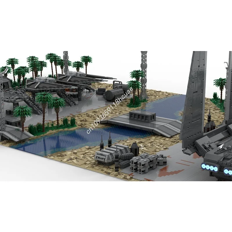 25738 قطعة MOC SW Battlefront II سكاريف شاطئ نموذج اللبنات البناء هدية الكريسماس لتقوم بها بنفسك فكرة ألعاب مكعبات عيد ميلاد الاطفال