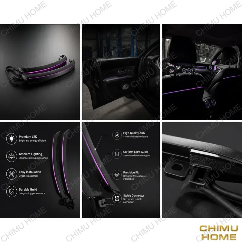 【CHIMU HOME】 RGB LED Ambient Interior Light for for Mercedes-Benz C Class W205 X253 C200L 2015 2016 2017 2018 Car Dashboard view 5