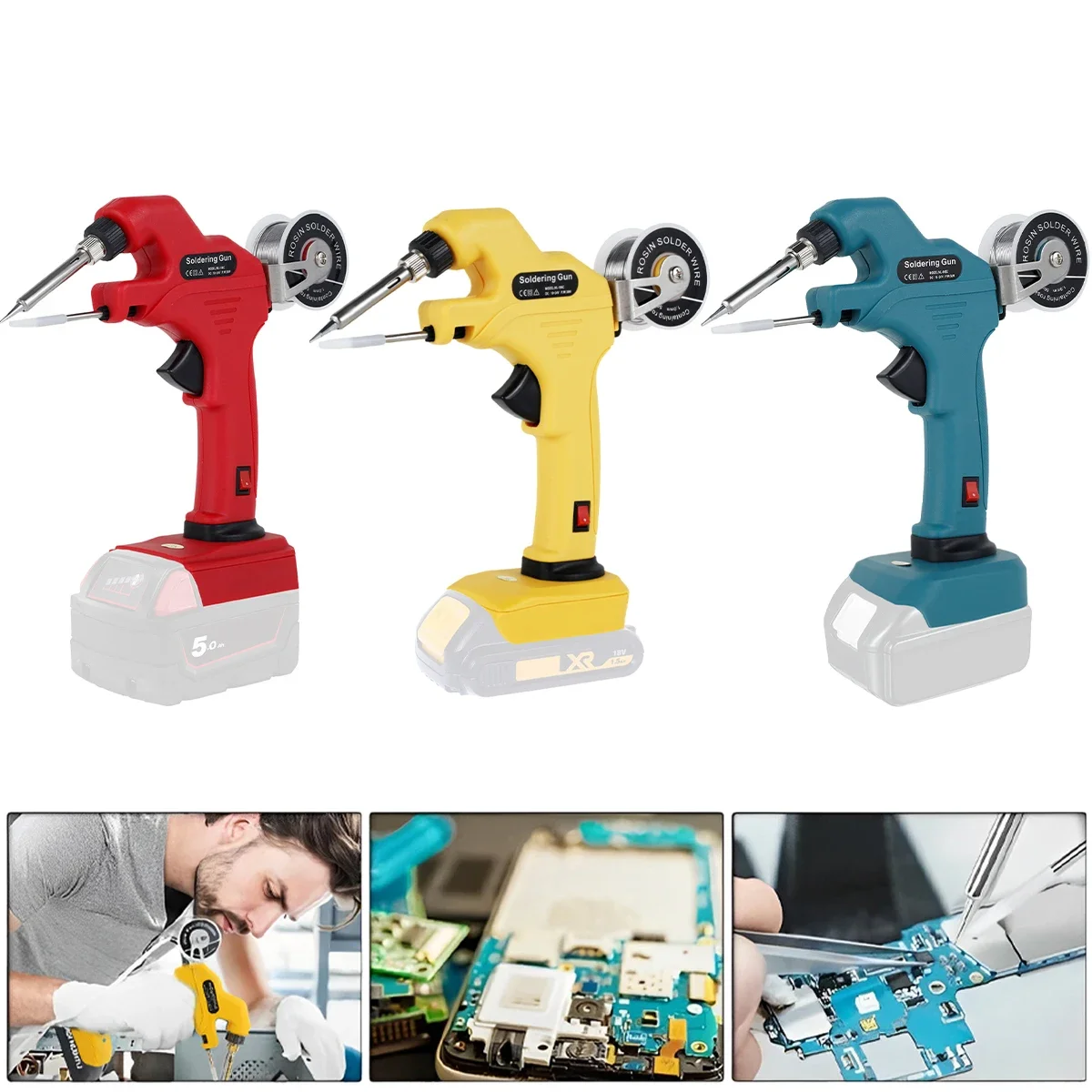 Hot Cordless Electric Soldering Iron Kit Portable Automatically Send Tin Welding Gun Repair Power Tool For Milwaukee Battery