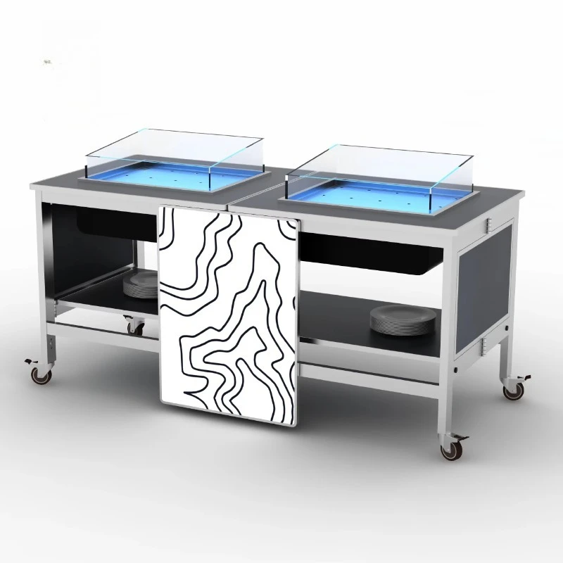 Hotel and Restaurant Supplies Buffet Equipment Folding Mobile Cooking and Food Cold Station Catering