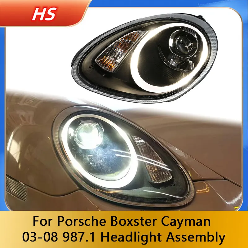 

987.1 Headlight Assembly for Porsche Cayman Boxster 03-08 Xenon Lens Front Light Modification Auto Car Accessory