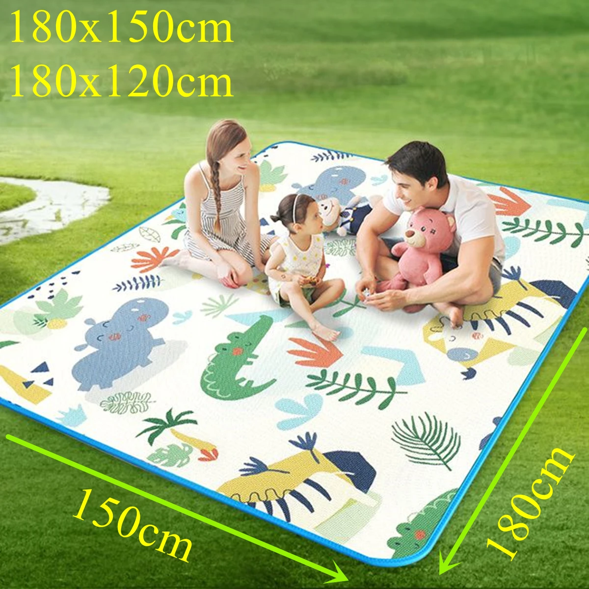 

Thick 1CM 180x150/180x120cm Baby Activity Gym Baby Crawling Play Mats Folding Carpet Baby Game Mat for Children's Safety Mat Rug