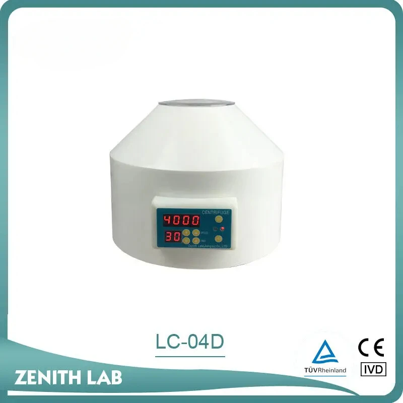 

LC-04R Centrifuge Digital MAX RPM 4000RPM Max RCF 1790xg Timer 0-30min Rotor Capacity 20mlx6