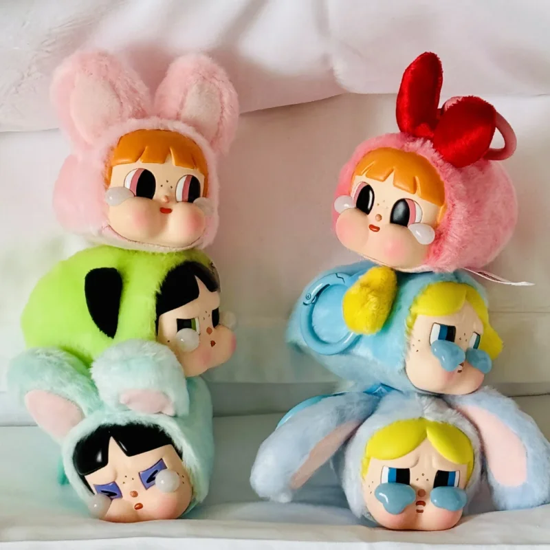 

Hot Pop Mart Crybaby × The Powerpuff Girls Series Blind Box Trendy Gift Soft Plushie Kids Special Gift Plush Keychain