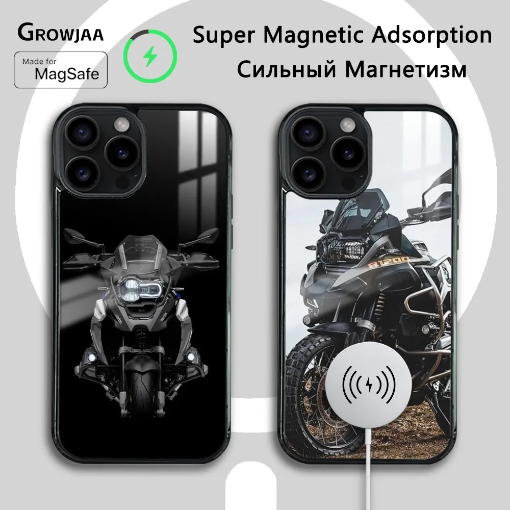 R 1250 Gs A-Adventure Phone Case For iPhone 16 15 14 13 12 11 Pro Max Plus Mini Magsafe Mirror Wireless Magnetic Cover