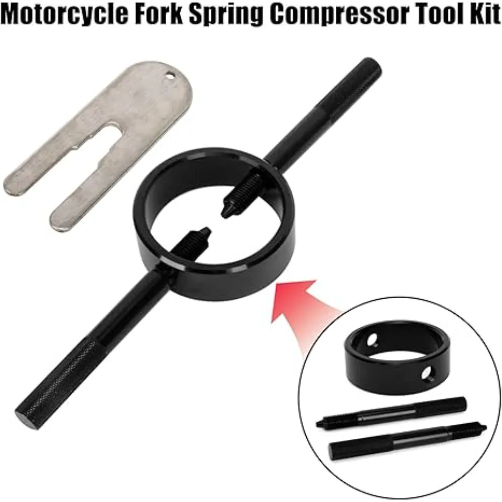 Motorcycle Fork Service Tool Kit Fork Spring Compressor, Oil Level and Damper Rod Bleed Tool Motorcycle Maintenance Accessories