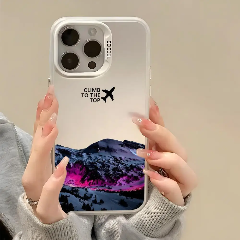 For lPhone 17 16 e 15 14 13 12 11 Pro Max Plus Phone Case For lMDColor Silver Shell T-The North Fashion F-Face view 4