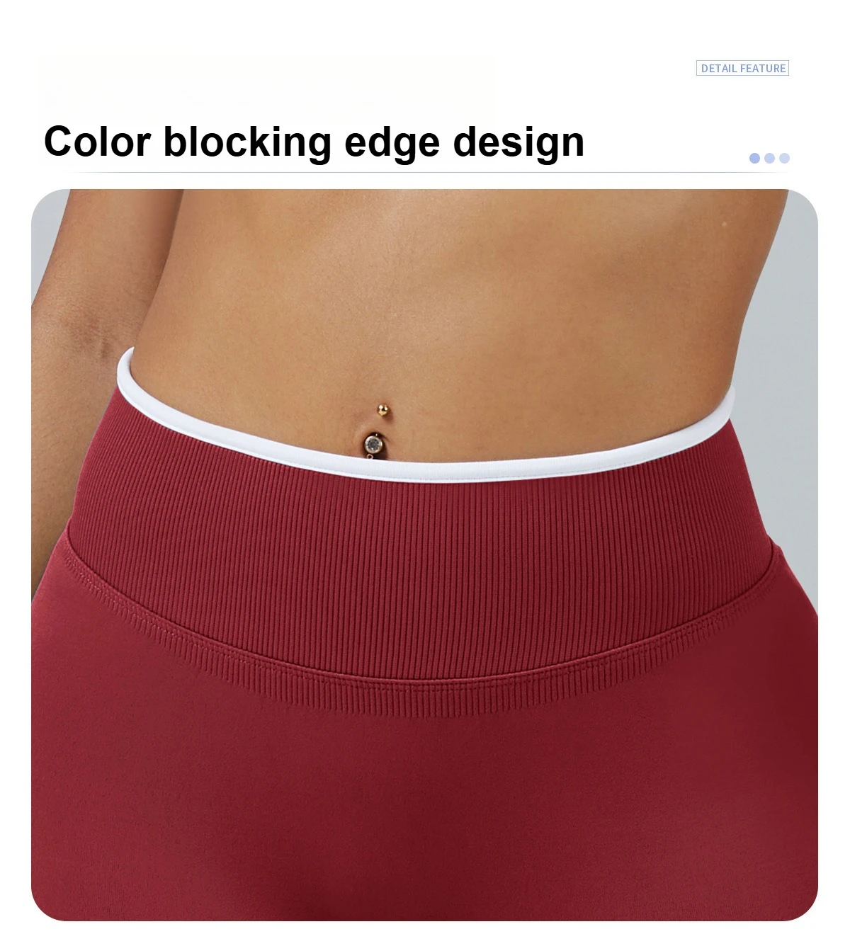 Nahtlose weiße Yogashorts mit Farbblock-Design für Damen, hohe Taille, Po-Lifting-Effekt, Workout-Gym-Shorts, Laufshorts, Leggings zum Einzeltragen – Detail 3