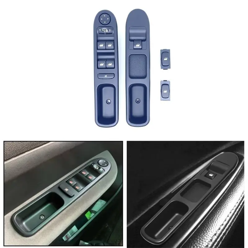 ABQB-Window Lifter Switch Button 4Pcs 1 Set For Peugeot 307 307SW CC Power Window Control Switch 6554E8 6554E7 6554KT