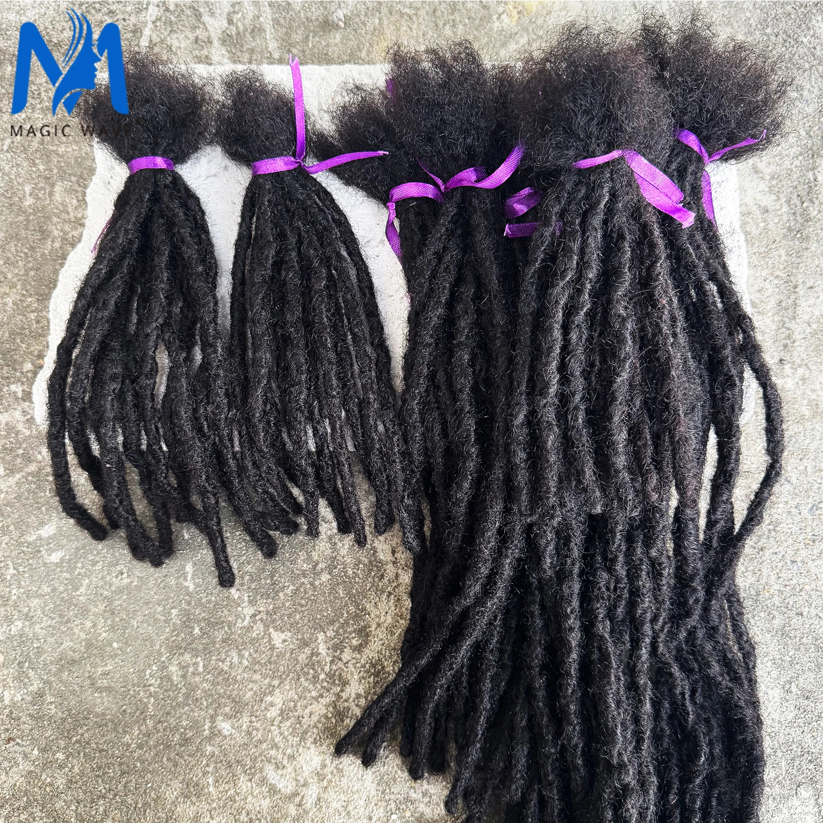 100% Handmade Loc Extension Human Hair Handmade 50 Strands 6-20inch Human Hair Inter Loc Dreadlock Extension for Men Women Kids