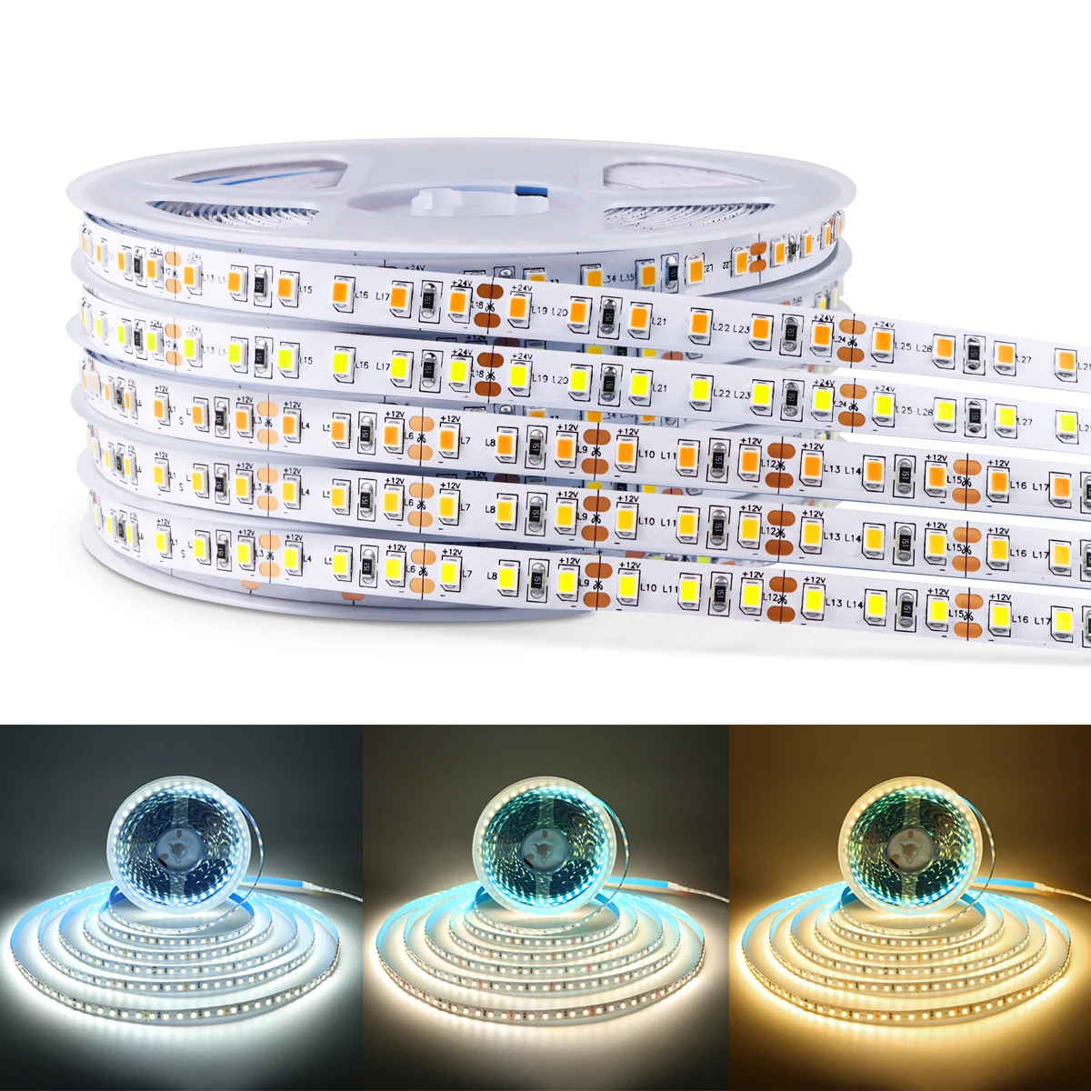 

2m 3m 5m 10m LED Strip Light 12V 24V 120LED/M Double Layer Copper FPC Diode Tape LED Light for Room Wall Decoration Lighting