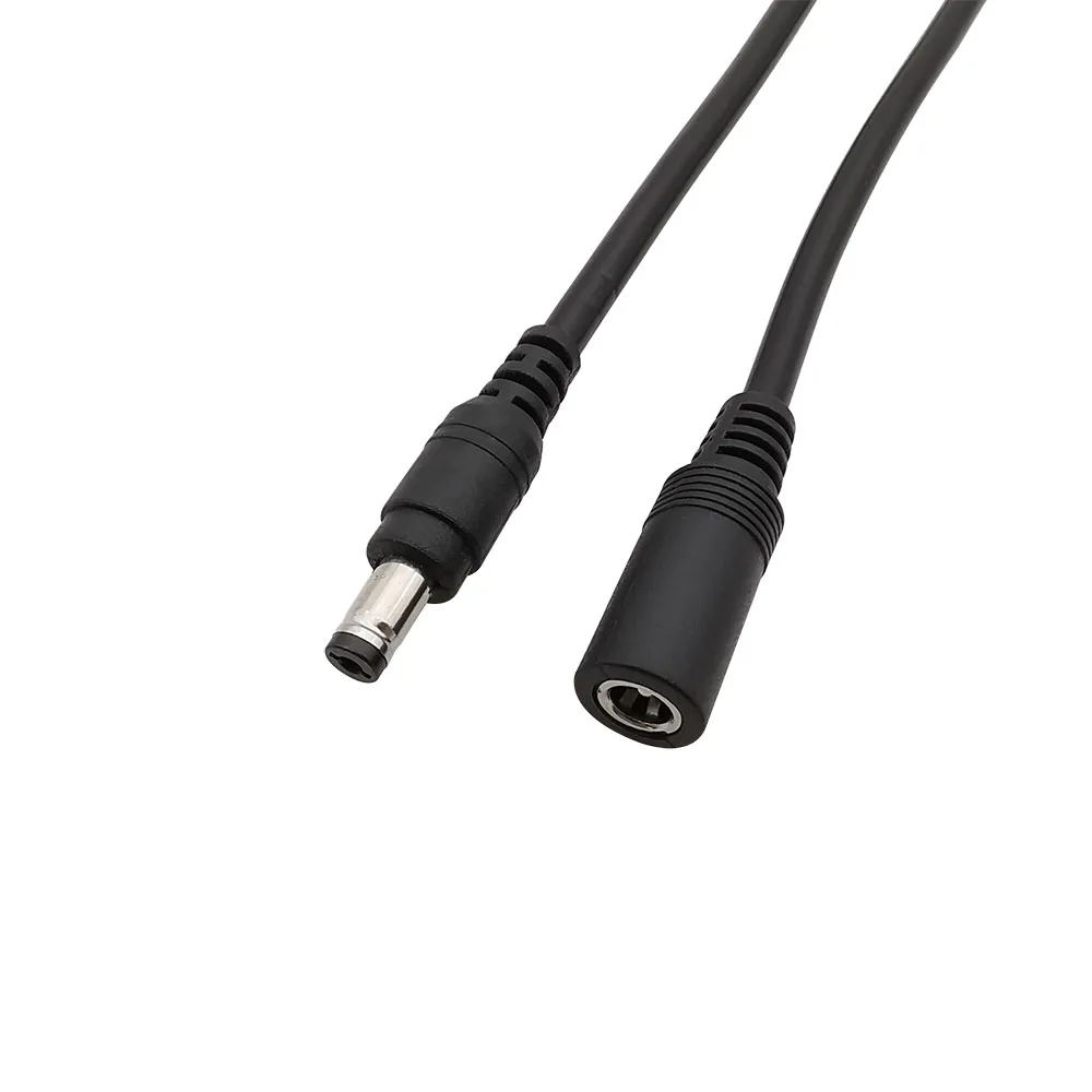 DC 5.5x2.1mm Male Female Connectors DC 12V 24V 5A Power Pigtail Cable Wire Plug Socket Cords for CCTV Camera LED Strip Light DIY