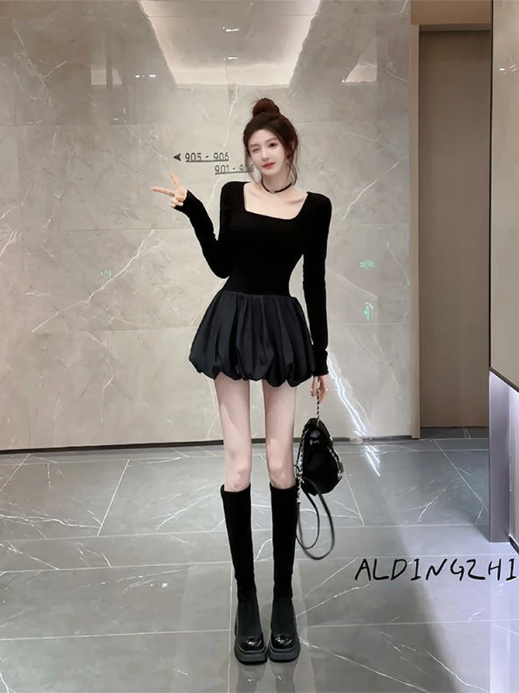 Abiti Abito da donna a maniche lunghe con volant Estate Cupro Nastri legati Fodera con fiocco Cintura elastica pieghettata Multicolor Business