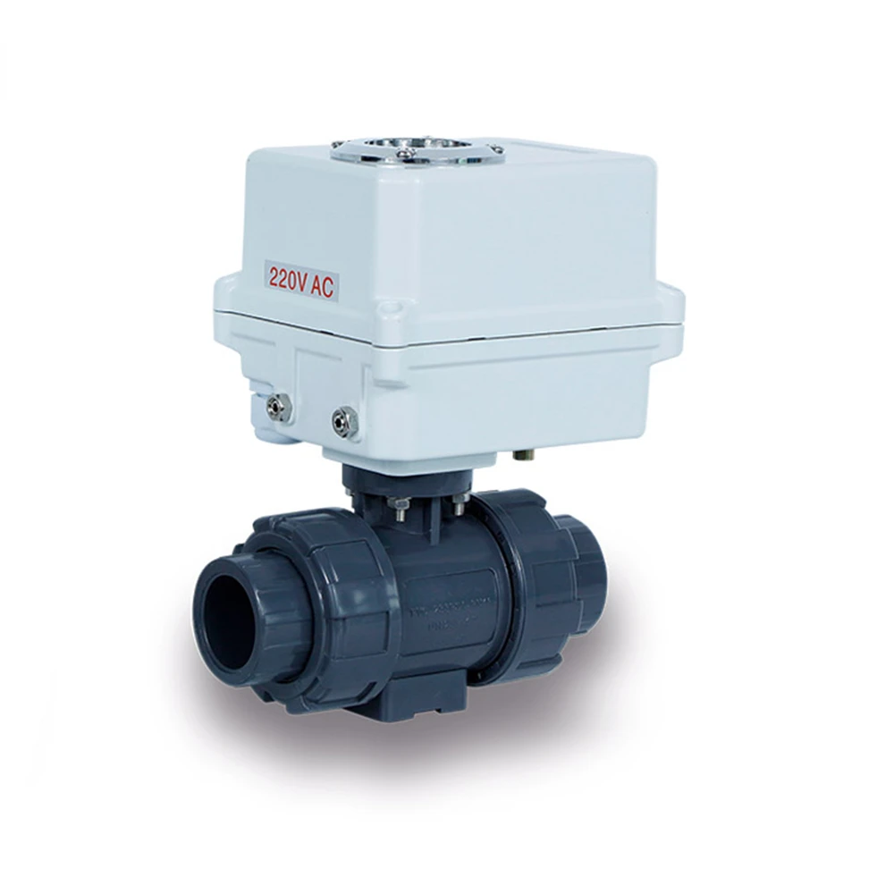 

0N/OFF 30Nm Plastic UPVC Bidirectional Electric PN10 PVC Duplex Electric Actuator Ball Valve