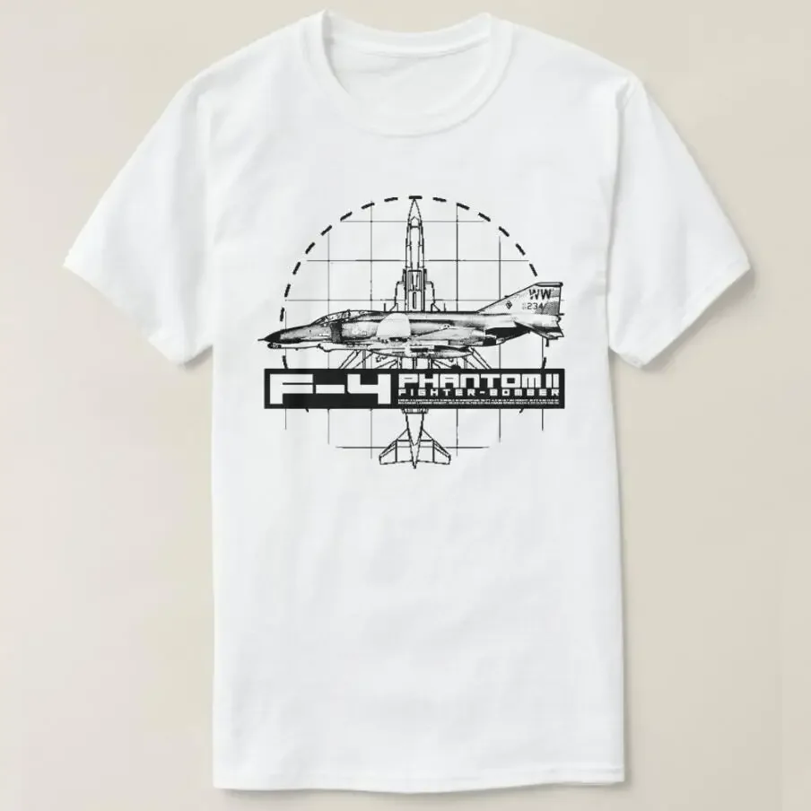 F-4 Phantom II Fighter Bomber Men T-Shirt Short Sleeve Casual 100% Cotton O-Neck Summer Harajuku Shirts