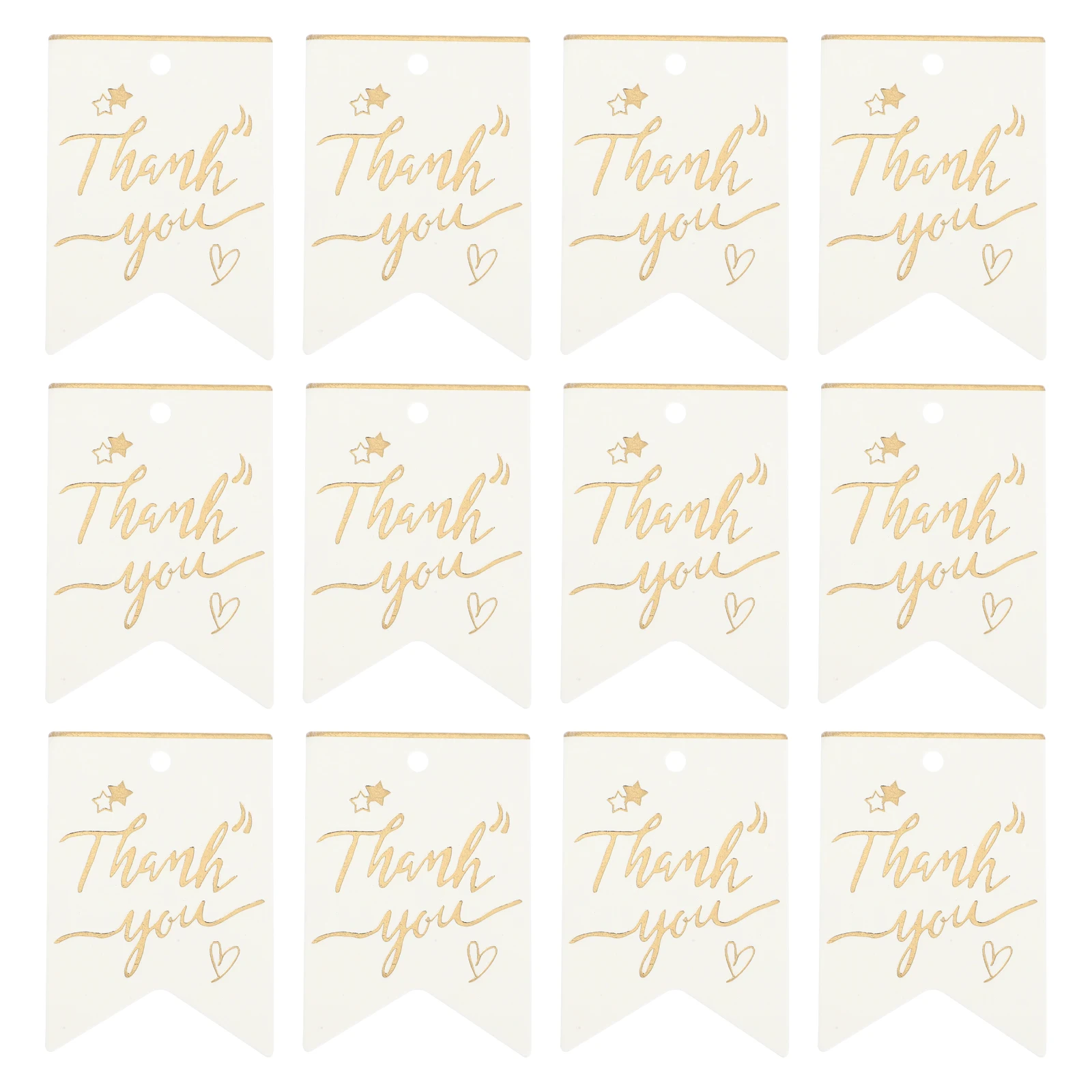 

Thank You Birthday Tags Gift Wrapping Decorative Label White Paper Bridal Shower