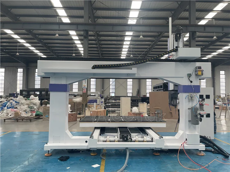 Large Gantry Size Table Moved 5 Axis Cnc Router 3d Mould Boats Foam Wood Industrial Machine