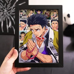 Anime Demon Slayer Shinazugawa Sanemi Himejima Gyomei Iguro Obanai Kanroji Mitsuri Cosplay Display Photo Frame Halloween Gift