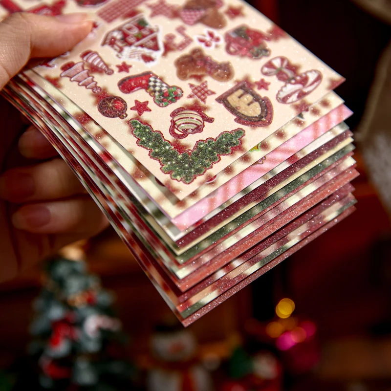 Christmas Themed Limited‑Edition Sticker Book, DIY Craft Decor Supplies for Notebooks, Christmas Greeting Cards & Gift Wrapping