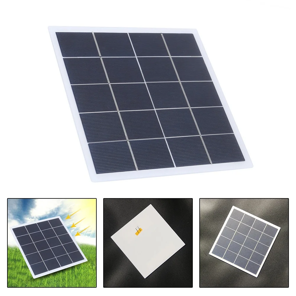 1pcs Solar Panel 7W 5V Portable Polycrystalline Solar Panel Laminate Coordinator DIY Accessories 0-800MA 172*175*2mm