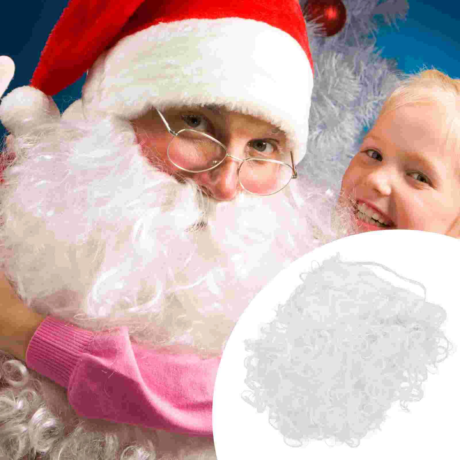 

Christmas Beard Santa and Mask Costume Claus Headdress High Temperature Wire Cosplay Props Mustache Party Beards Father