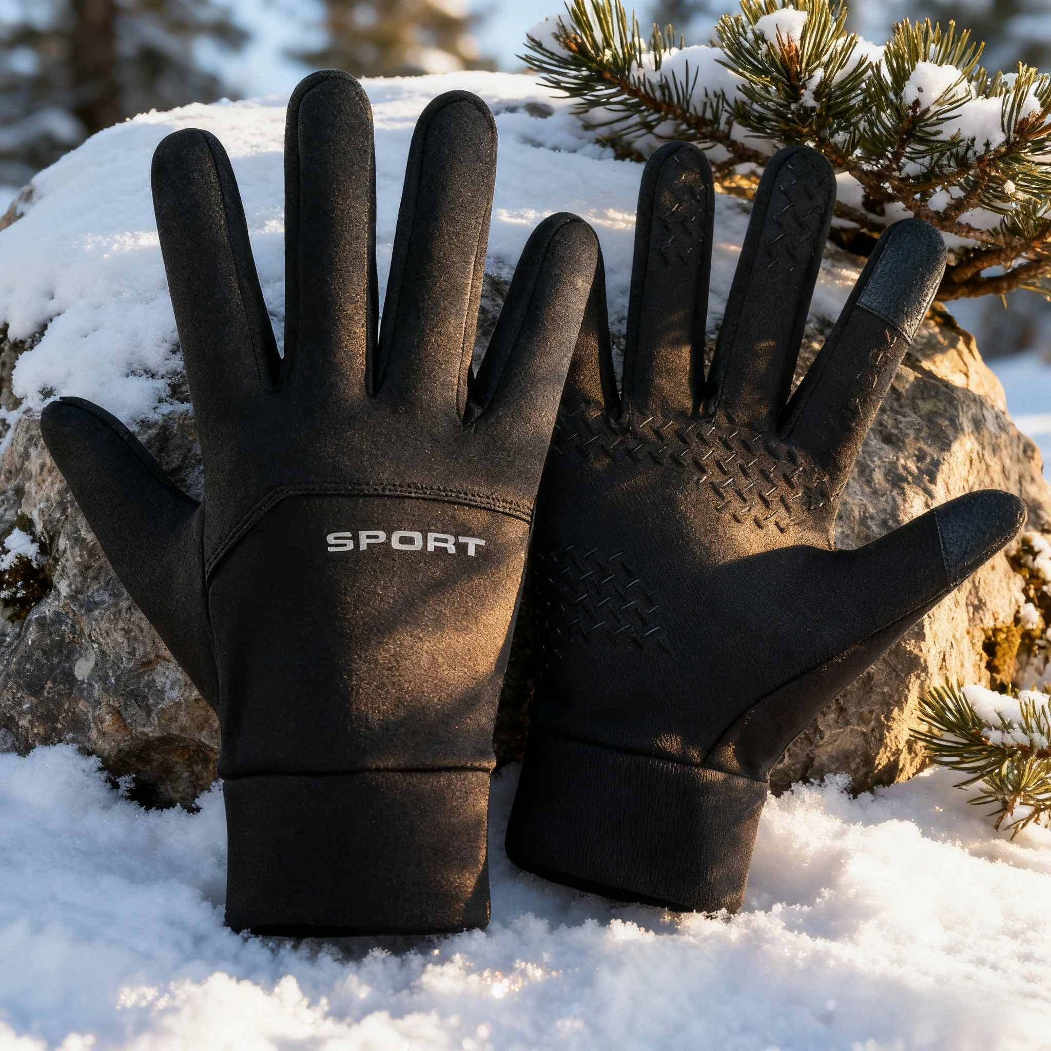 Winter-Touchscreen-Handschuhe für Damen und Herren, warm, wasserdicht, winddicht, Radfahren, Outdoor, rutschfest, kältebeständig, Reithandschuhe