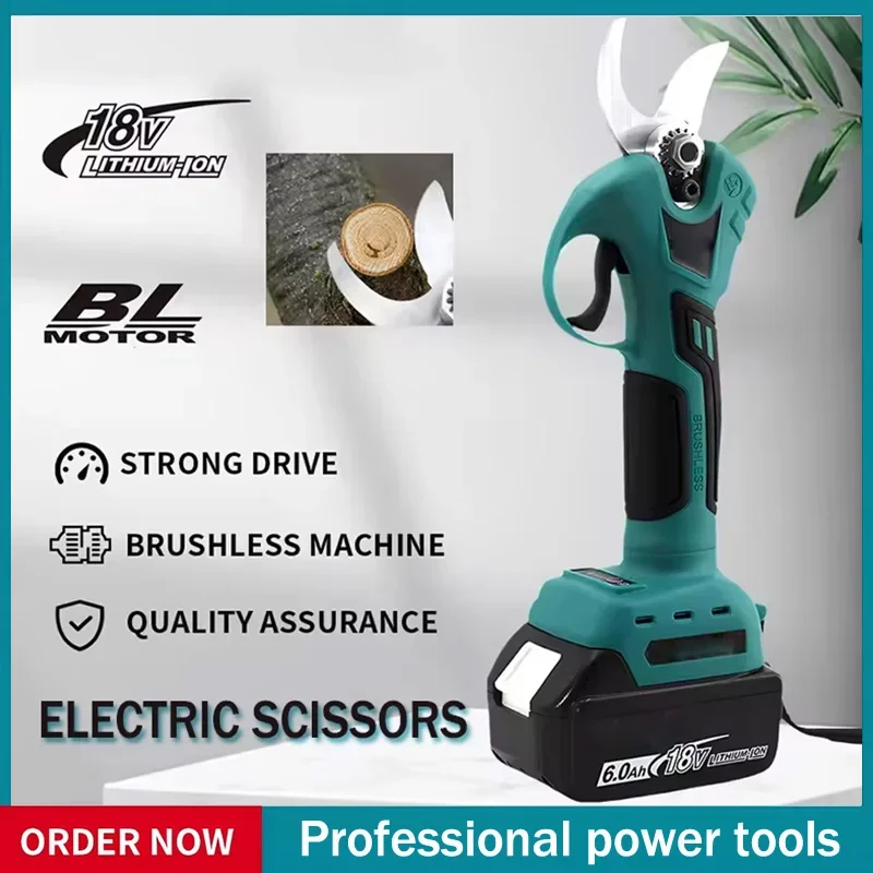 

Fit Makita Brushless Electric Pruning Shears Cordless Electric Scissors for 18V Battery Cutting Diameter 25 mm Portable Tools