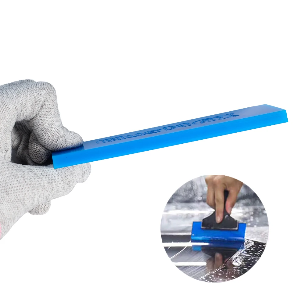 BLUEMAX-raspador de goma para ventana, escobilla de goma para limpiar el agua, herramienta de eliminación de nieve, pegatinas de vinilo, limpiador,