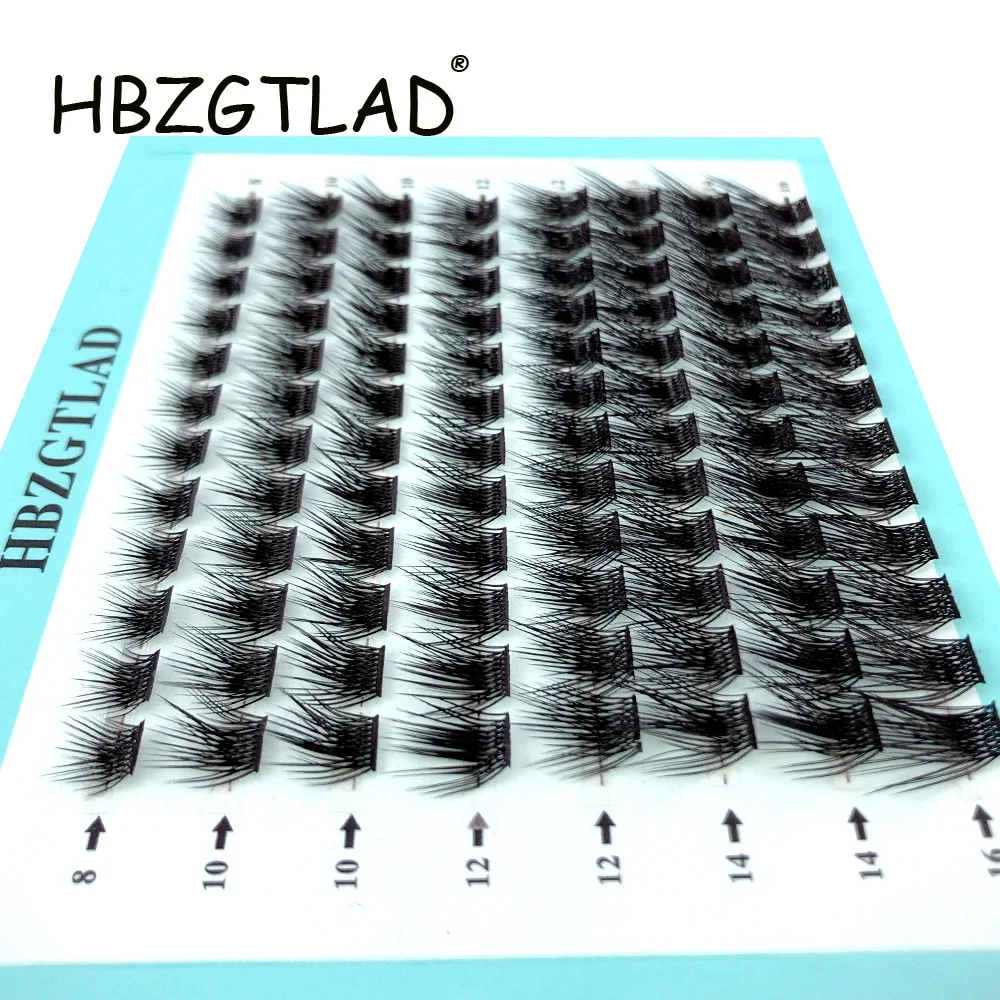 L curvado 3d fofo único diy cluster cílios postiços pré-fabricados fãs de volume cílios individuais extensão segmentada cílios postiços naturais