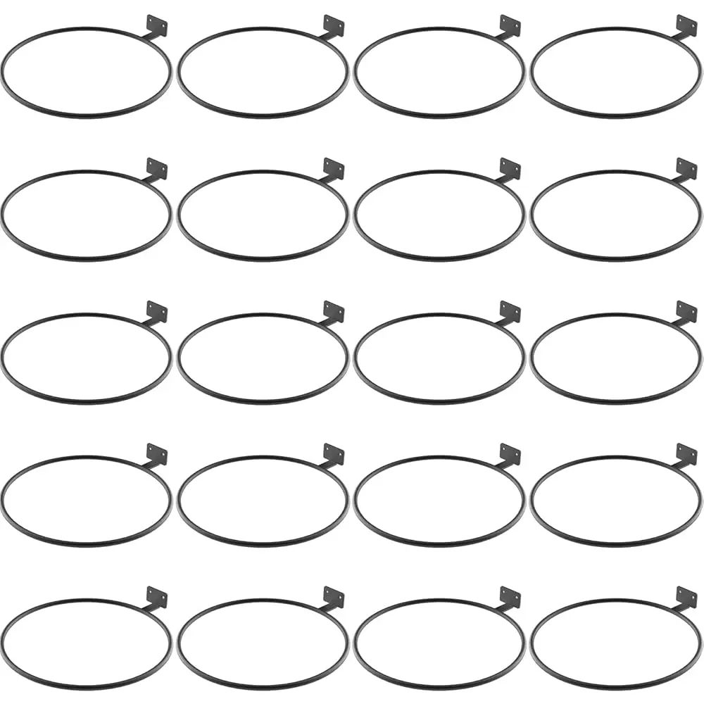 

Настенные держатели для цветочных горшков, оптом, 8 дюймов, 20 штук, кольцевые крючки для растений, металлические кронштейны для крепления на стену, сверхпрочные, для улицы и помещений
