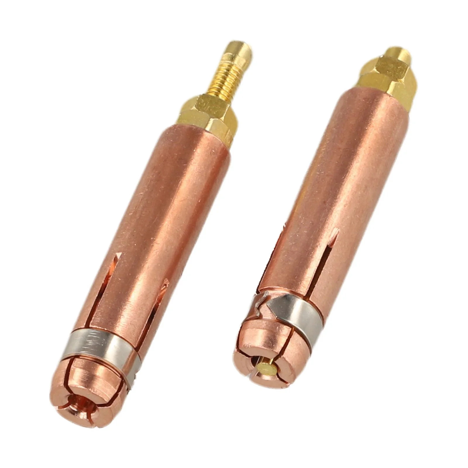 Replacement Copper Collet Chuck for Capacitor Discharge CD for stud Welding for torch 2 Pieces Suitable for stud Welding Machine
