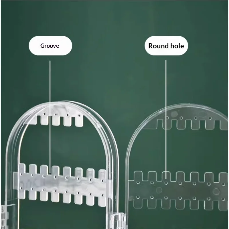 الإبداعية القرط عرض موقف الاكريليك شاشة التقسيم مجوهرات الرف ملحق عرض تخزين الرف لزينة الأذن