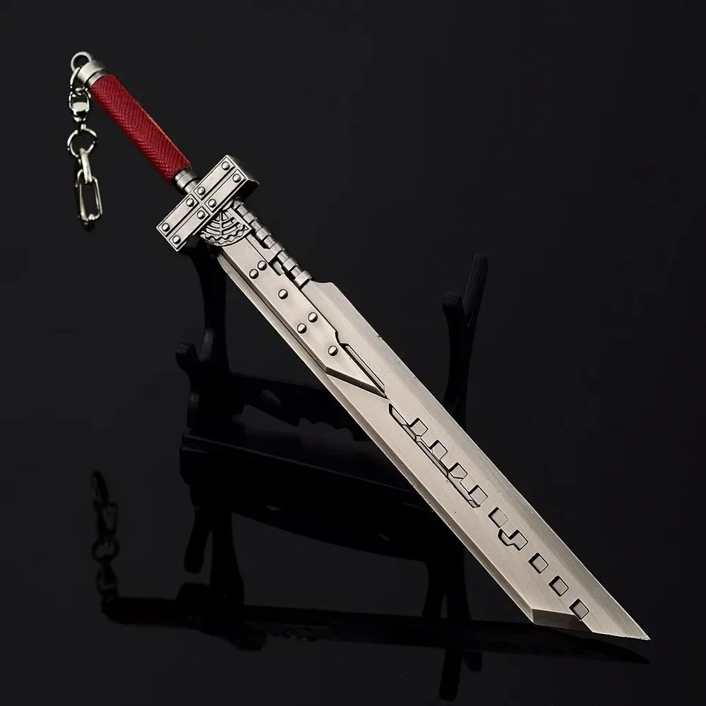 22 centimetri Cloud Strife Buster Arma Gioco Periferico In Metallo Uncut Lama Samurai Spada Arma Modello Ornamento Artigianato Regali Giocattoli per I Ragazzi