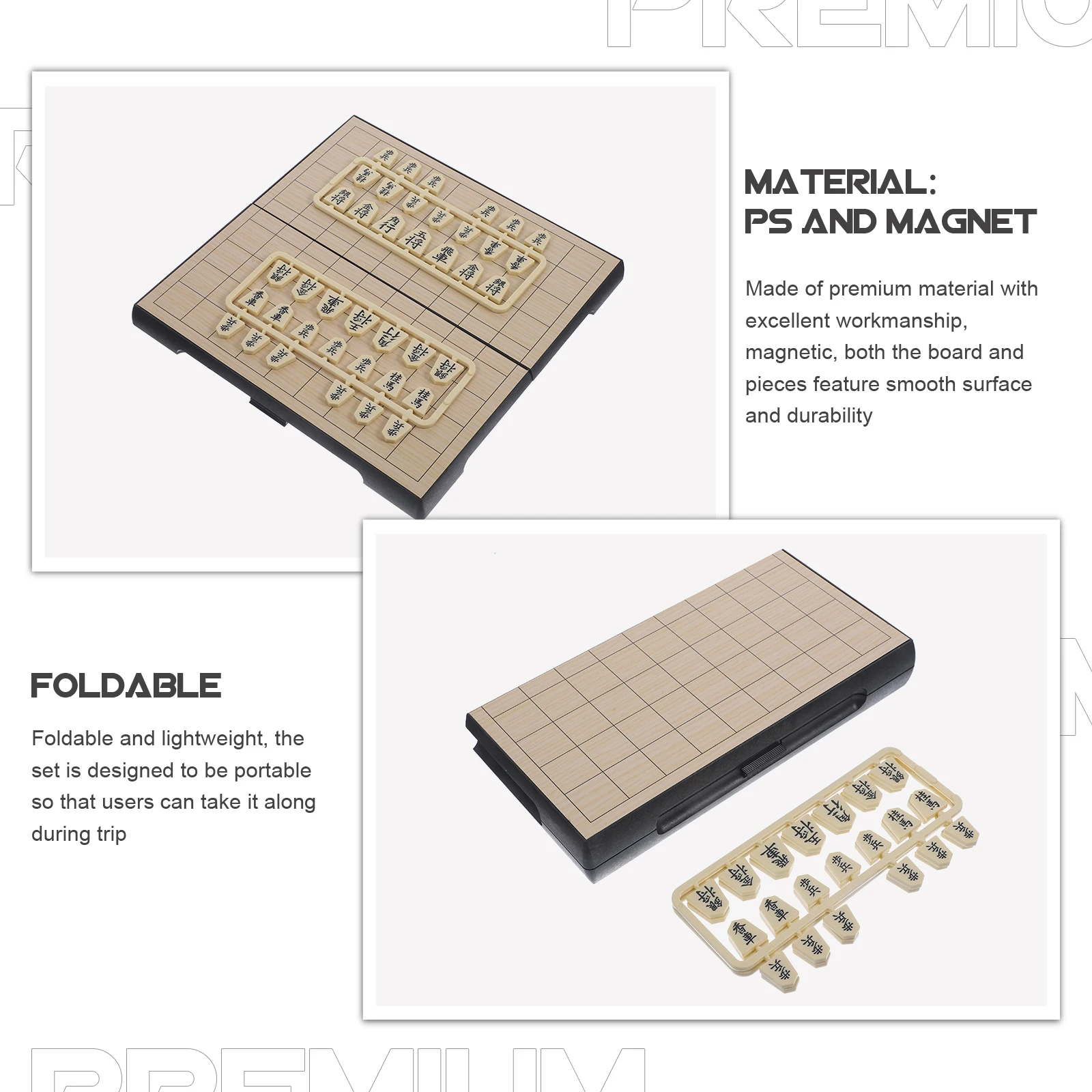 

Japan Chess Game Foldable Magnetic Board Kids Educational Toy intellect training portable
