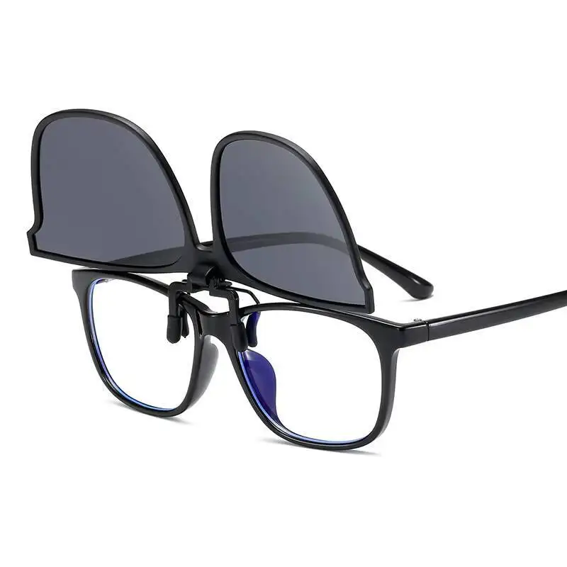 2025 Gafas de sol polarizadas Clip para miopía para conducir, pescar, moda de montura grande para hombres y mujeres