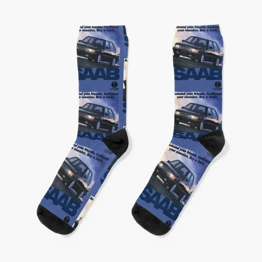 

SAAB 9000 Socks Sports cartoon Men's Boy Child Socks Women's