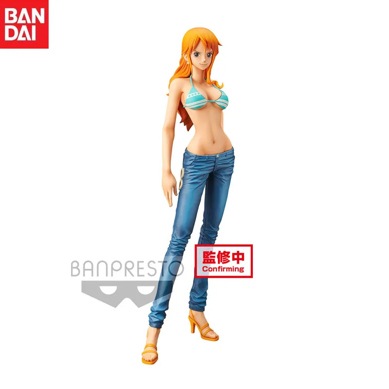 В наличии Bandai, оригинальная аниме One Piece Grandista ROS Series — большая экшн-фигурка Nami из ПВХ, модель, детские подарки