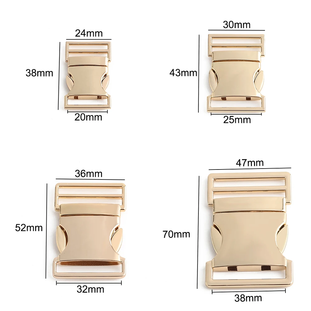 10/30/40PCS 10-20-25-32-38mm Metal Bag Side Quick Release Buckle For Bracelet Webbing Backpack Strap Adjust Buckles Accessories