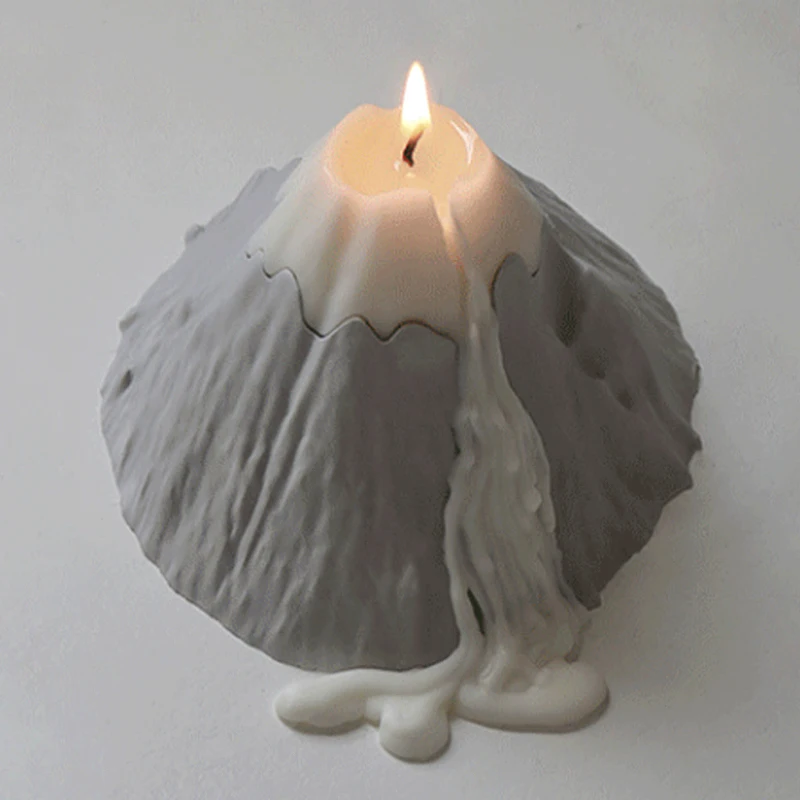 Imagem -04 - Erupção Vulcânica Velas Scented Artesanal Gesso Difusor de Pedra Castiçal Fragrância Ornamentos Presente Decoração do Desktop para Casa